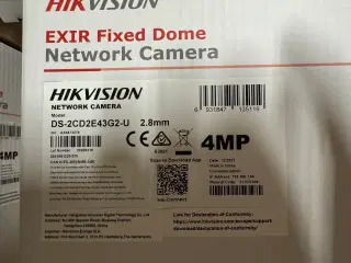 Overvågningskameraer Hikvision - nye i kasser