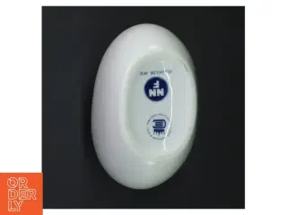Porcelæns vase med blåt mønster fra Corell Porcelæn (str. H. 14 cm)