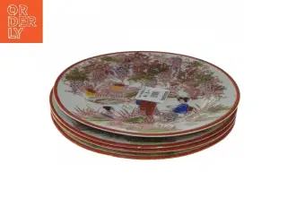 Dekorative tallerkener med orientalsk motiv (str. Ø 15,5 cm)