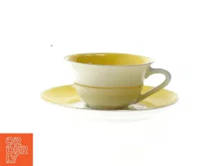 Tekop med underkop (str. Kop. ø. 7 cm. tallerken. ø. elve cm)