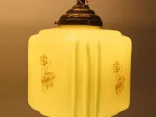 Art Deco Loftlampe, pendel, Smuk glas kuglependel