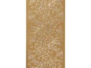 Guld Kristtorn Stickers - 10x23 cm, 1 ark
