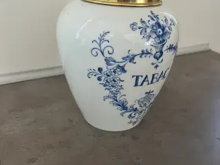 Tobaksdåse med låg af messing fra b&g
