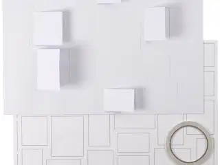 Julekalender, str. 30x42 cm, hvid, 5 stk./ 1 pk.