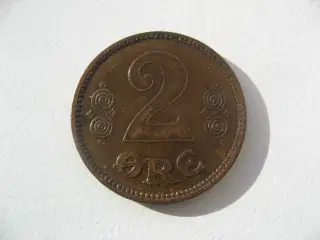Særdeles flot bronze 2 øre 1919, bedre årstal