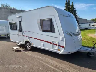 2019 - LMC Musica 440 D   FLOT OG VELHOLDT CAMPINGVOGN MED FRANSK SENG &amp; RUNDSIDDEGRUPPE I DELVIS LÆDER