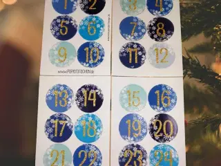 Numre til Pakkekalender 