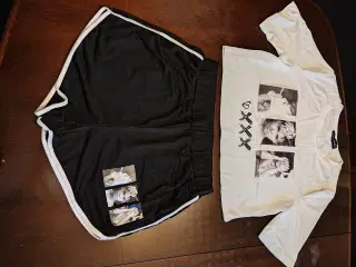 Shorts og t-shirt i str m med XXX