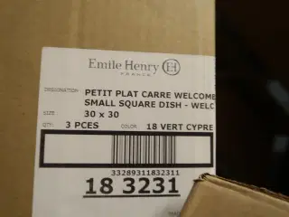 3 stk. Fad grøn B300 x D300 x H65 mm 3,1 ltr Emile Henry