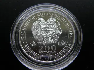 Armenien  200 Dram  2015  Sølv  Kv.Unc.