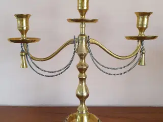 3 armet messinglysestage