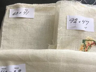Broderistof i forsk mål