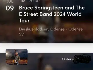 2 stk Bruce Springsteen 9/7 2024 Odense billetter