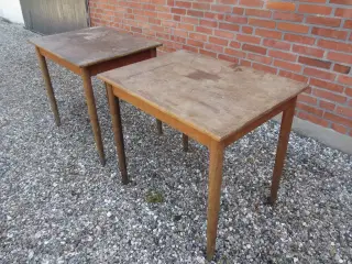 2 stk Teak spiseborde 80-60 cm 