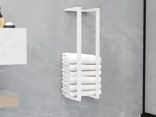 Håndklædeholder 12,5x12,5x60 cm stål hvid