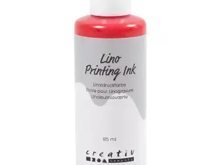 Rød Linoleumssværte, 85ml - Vandsbaseret Kvalitet