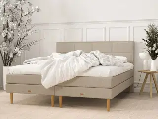 Kontinentalseng | 210x210 cm (ekstra stor seng) | Sand (ubrugt)
