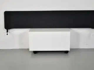 Lintex edge bordskærm i mørkegrå, inkl. 2 sorte beslag