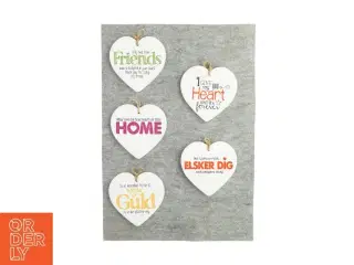 Citat hjerter (5 stk) (str. 16 x 15 cm)