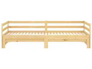 Daybed med udtræk 2x(90x200) cm massivt fyrretræ