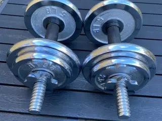 ⭐️ Justerbare Håndvægte - Krom/Metal (2 x 8,7 kg)