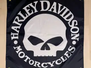 Flag med Harley-Davidson skull 