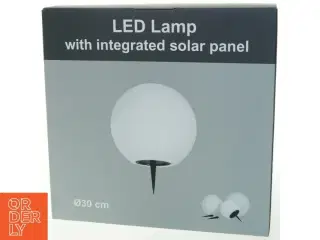 LED Lampe med integreret solpanel (str. Ø 30 cm)