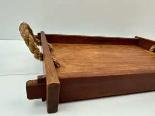 Retro serveringsbakke / bakke i teak