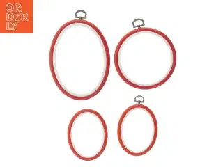 Ovale broderi rammer (str. 15,5 & 12 & 10 cm)
