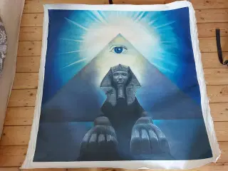 all seing eye olie maleri