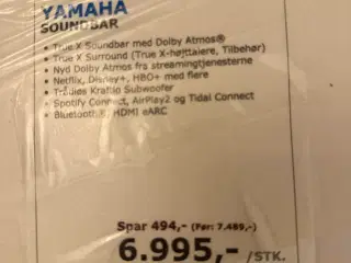 Yamaha Soundbar og subwoofer