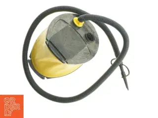Gul og sort pumpe til luftmadras (str. 25 cm)