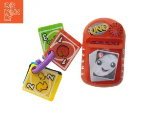 Elektronisk UNO kortspilslegetøj til børn fra Fisher-Price (str. 16x10 cm)