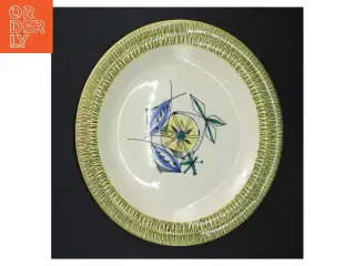 Tre dybe tallerkener med mønster fra Stavangerflint (str. 3 styk, ø 21-24 cm)