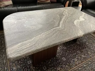 Sofabord med stenplade, palisander understel
