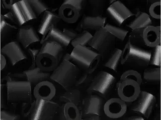 Rørperler, str. 5x5 mm, hulstr. 2,5 mm, medium, sort (32220), 1100stk./ 1 pk.