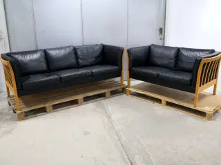  Stouby sofagruppe i sort læder