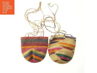 To farverige stribede tasker (str. 24 cm)