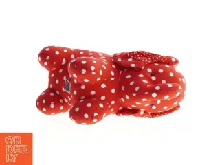 Rødt plysdyr hund (str. 26 x 20 cm)