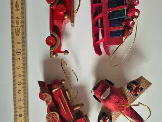 Sæt med 4 Store Juletræsfigurer i Træ – Klassiske 