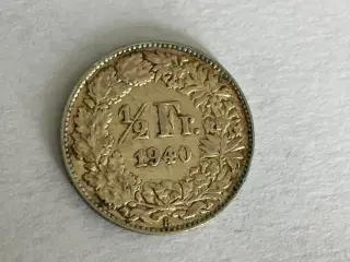 1/2 Franc Switzerland 1940