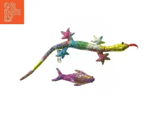 Farverige dyreformede figurer (str. 35 & 11,5 cm)