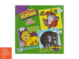 Børnepuslespil med jungledyr fra Vini-game (str. 13,5 x 13,5 cm)