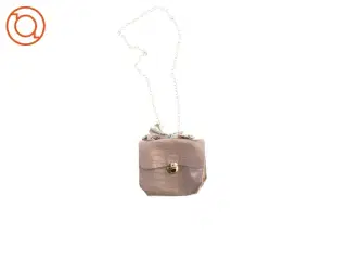 UBRUGT Krokopræget Crossbody Skulder Taske med tørklæde og guld kæderem (str. 18 x 16 cm)