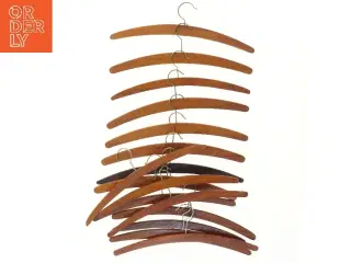 Teak Træbøjler Vintage 44,5 cm (str. 16 stk 44,5 cm)