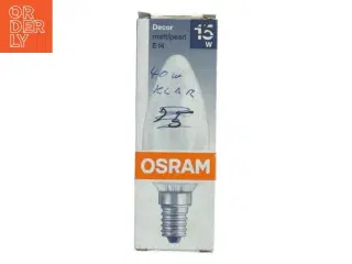 Osram Decor pærepære E14 15W fra Osram (str. 40. watt. klar)