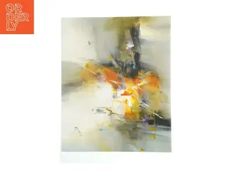 Abstrakt maleri på lærred (str. 59 x. 48 cm)