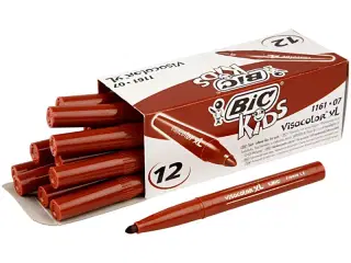 BIC Visa Color Tusch, streg 3 mm, mellem brun, 12stk./ 1 pk.
