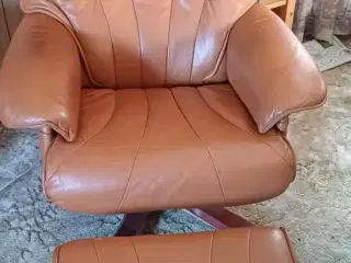 Læderstole med skamler