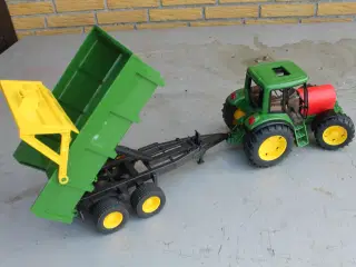 bruder traktor + vogn med tiplad